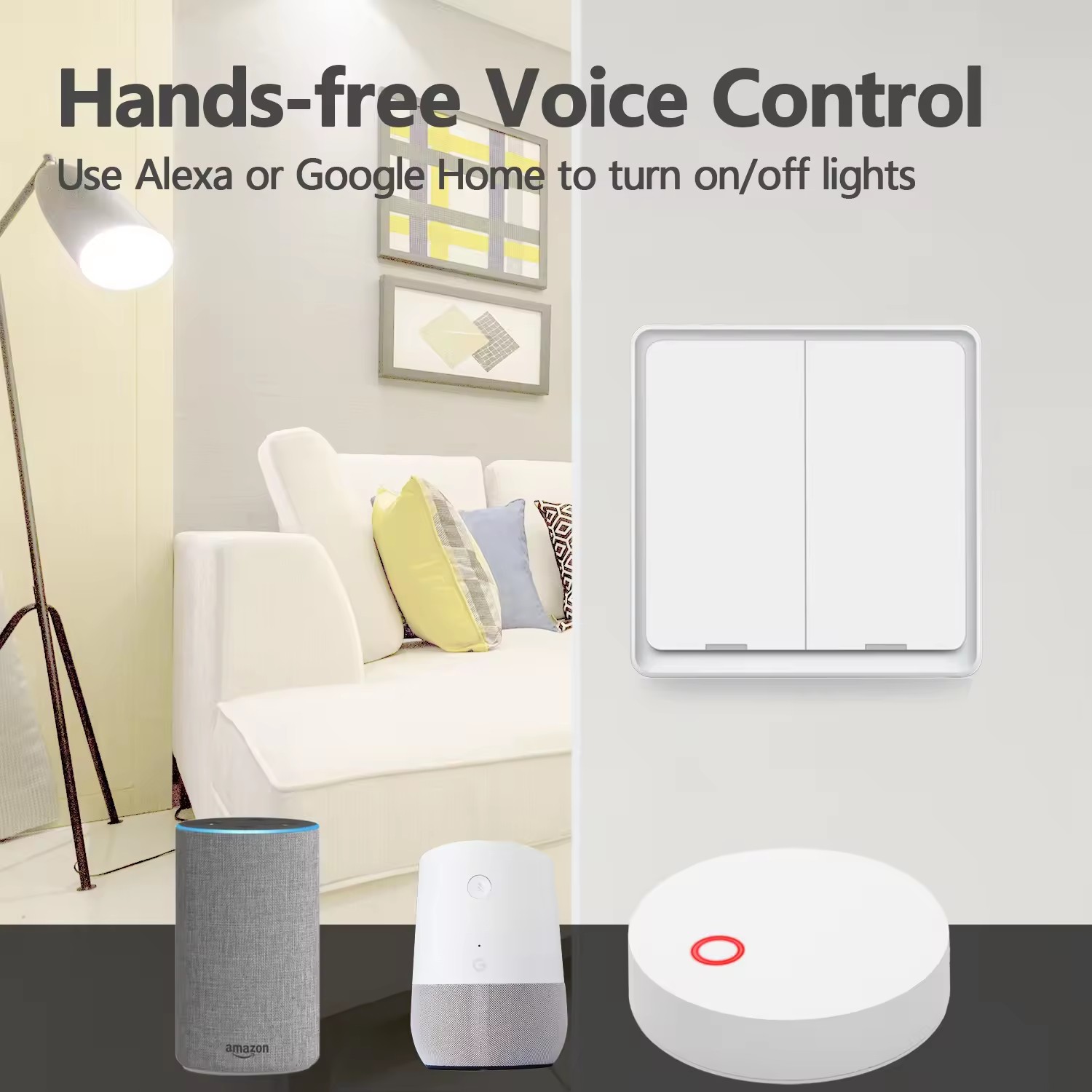 WiFi Smart EU Button Switch Panel 1-3 Gang (RSH-EU01-03)